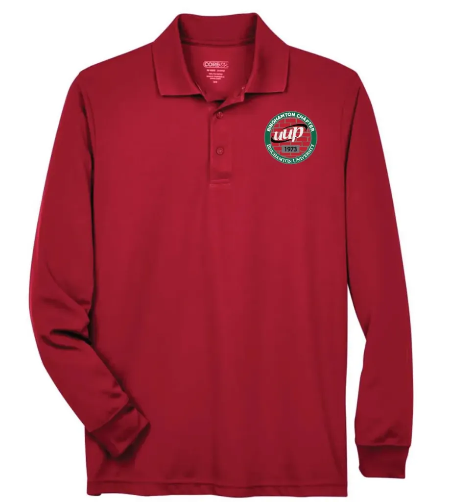 UUP Men's Pinnacle Performance Long Sleeve Piqué Polo